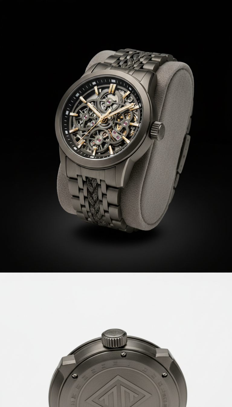 Graphite Grey Skeleton Automatic Watch