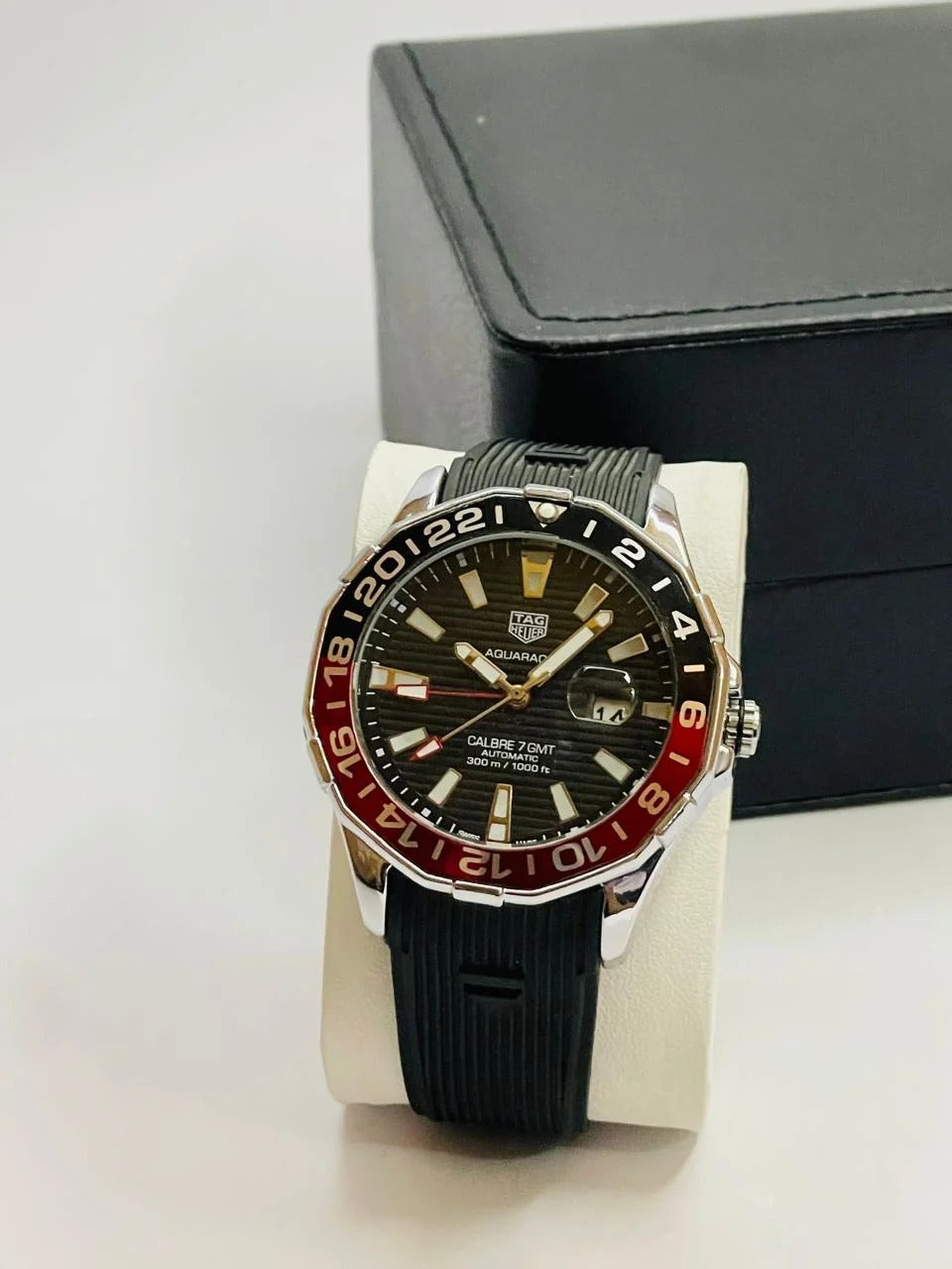 TAG Heuer Calibre 7 GMT Men's Watch – Silicone Strap & Master Lock